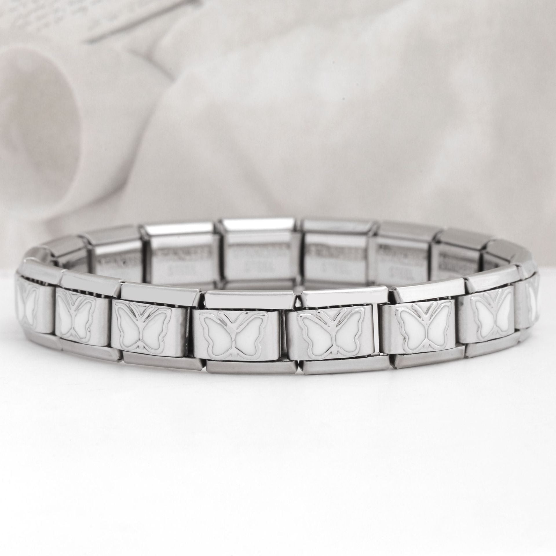 Wholesale Italian Charm Bracelet Stainless Steel Butterfly Series Bracelet Accessories Charms